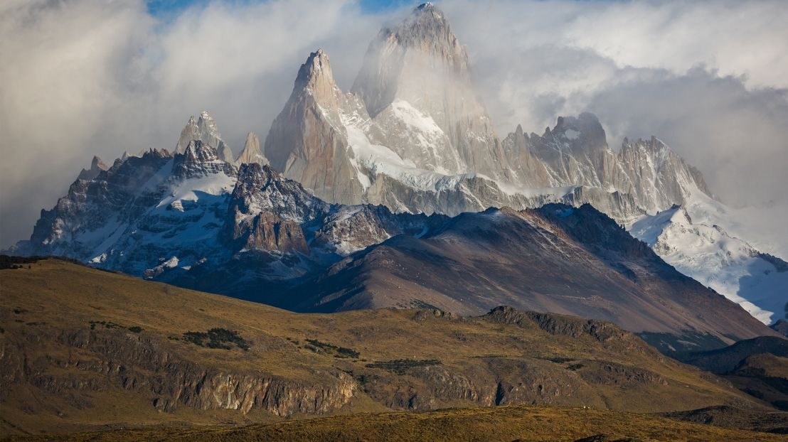Mount Fitz Roy peaks in Patagonia
